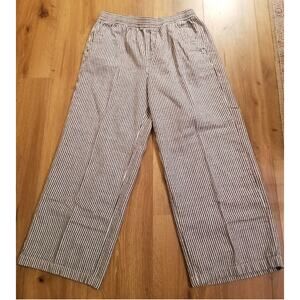 OLD NAVY Black & White Career Casual Striped Pull On Elastic Waist Pants Size M